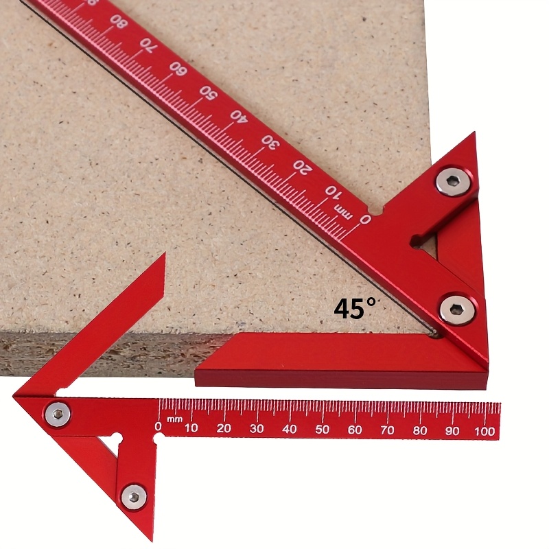 Woodworking Ruler - Center Finder Line Gauge 45/90 Degree