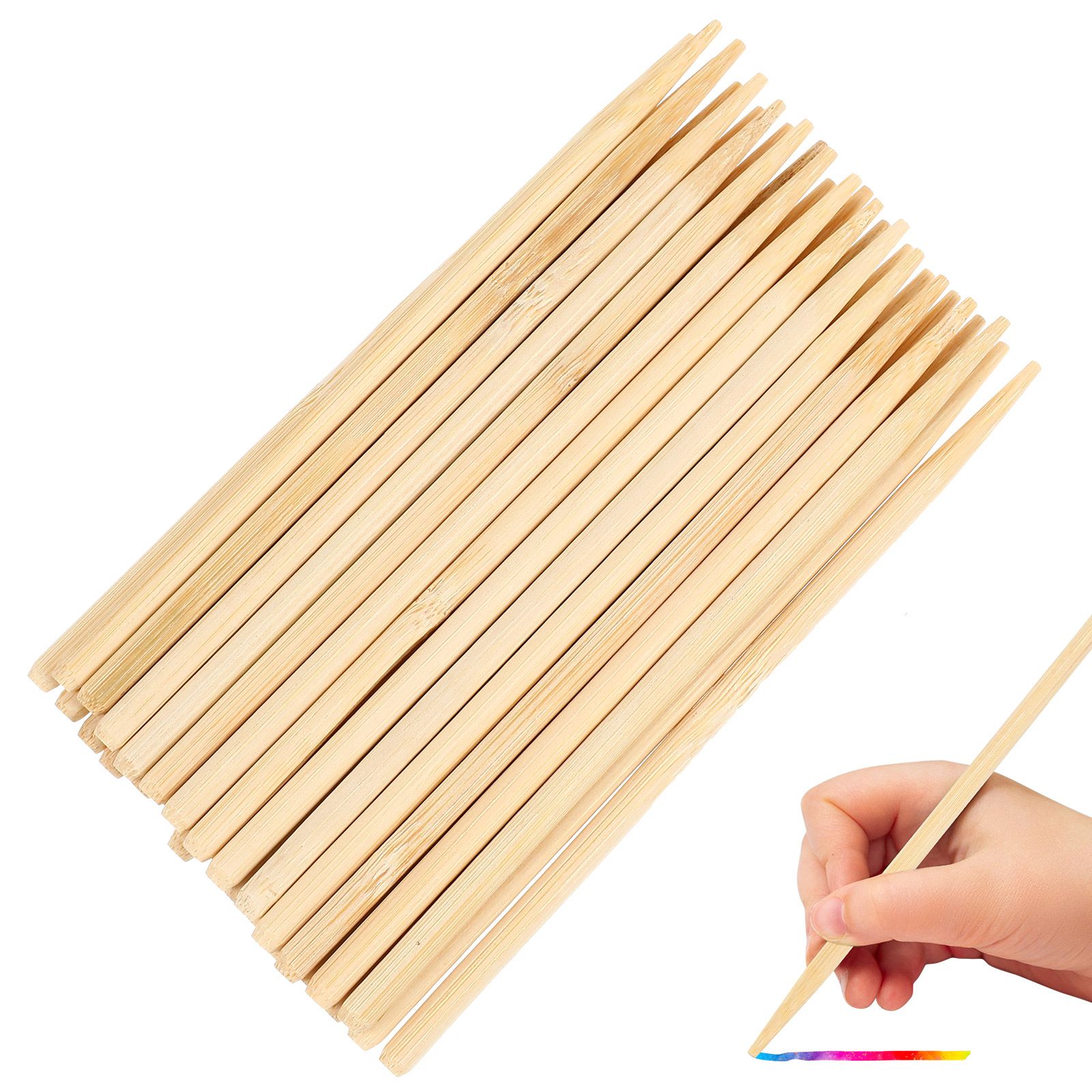 Woodworking Art - 30pcs Scratch Bamboo Pens Wax Sticks
