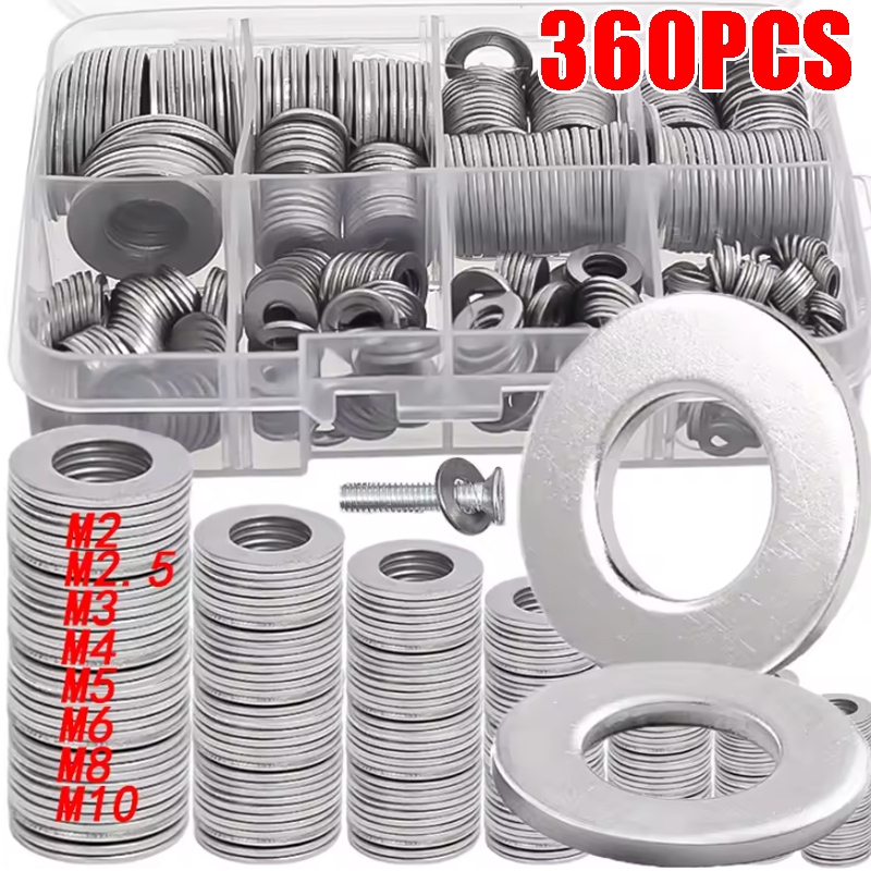 Woodworking Kitchen Projects - 360pcs 304 Stainless Steel Flat Washer
