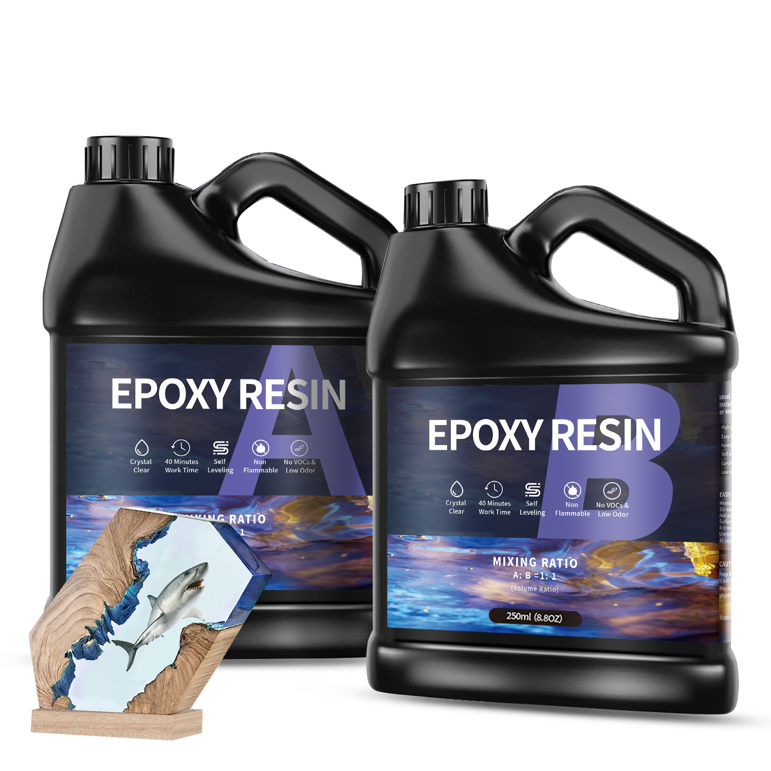 Woodworking Resin - 500g/1000g AB Epoxy Resin Glue High