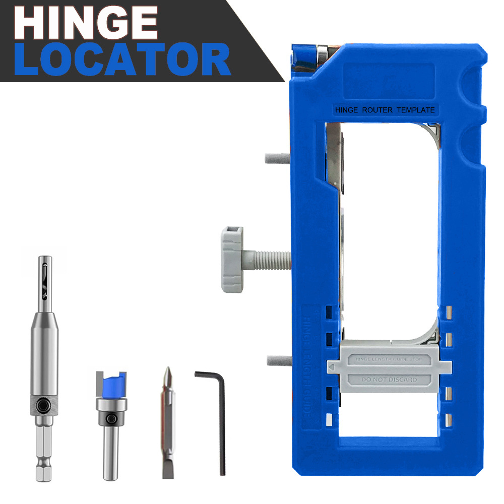 Woodworking Router Templates - Door Hinge Jig Router Template Adjustable