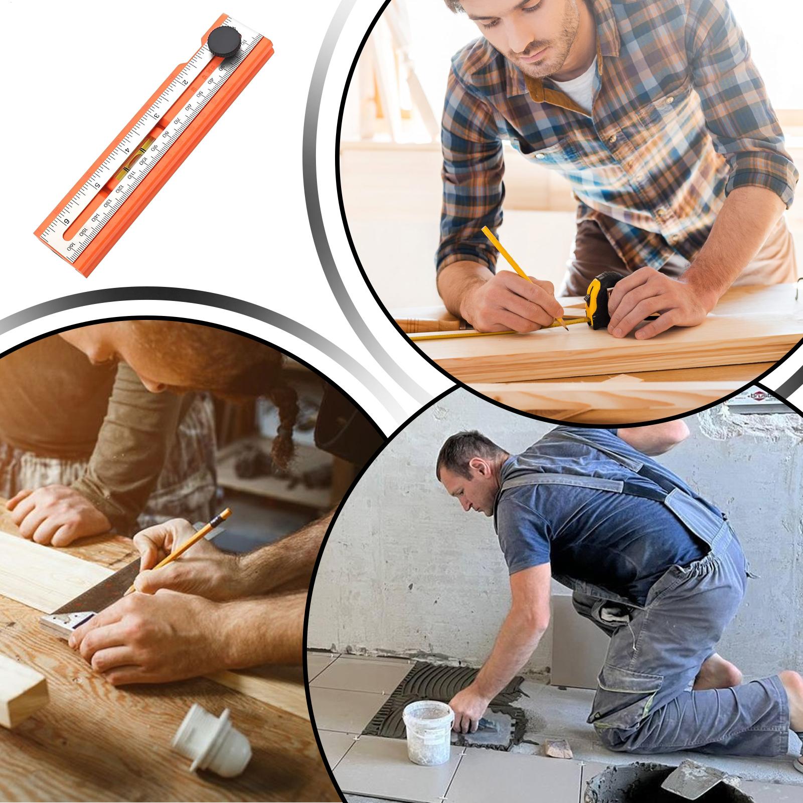 Woodworking Ruler - Woodworking Measuring Tools Scribing Ruler Adjustable