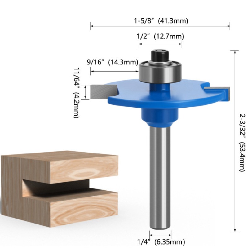 For 1pc 6.35mm Shank T-Sloting - Woodworking Router Templates review and price