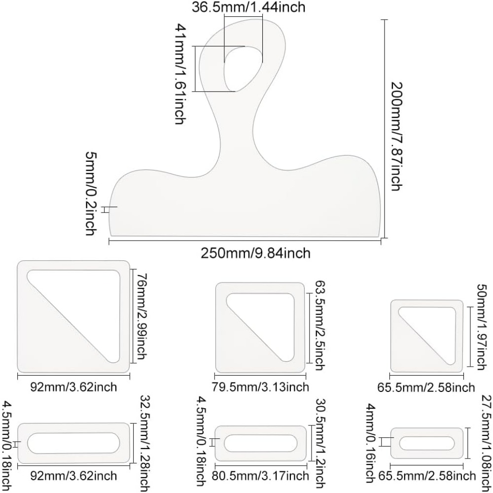 7Pcs Charcuterie Template Acry - Woodworking Router Templates review and price