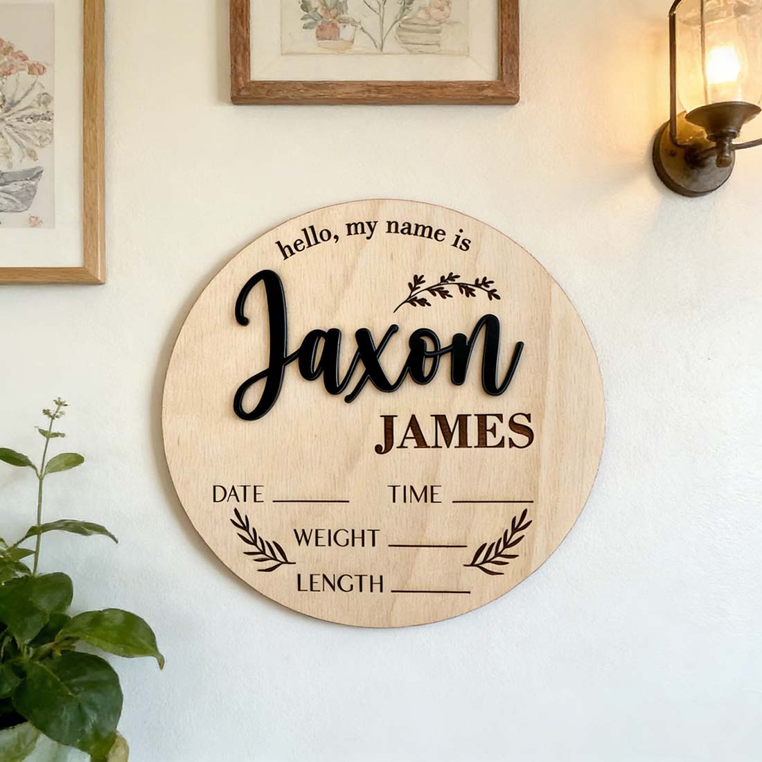 1Pc Custom Baby Announcement S - Woodworking Laser review and price