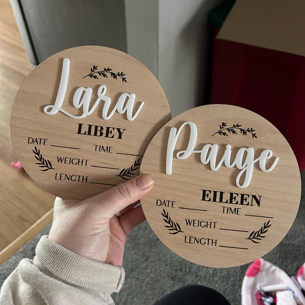 1Pc Custom Baby Announcement S - Woodworking Laser review and price