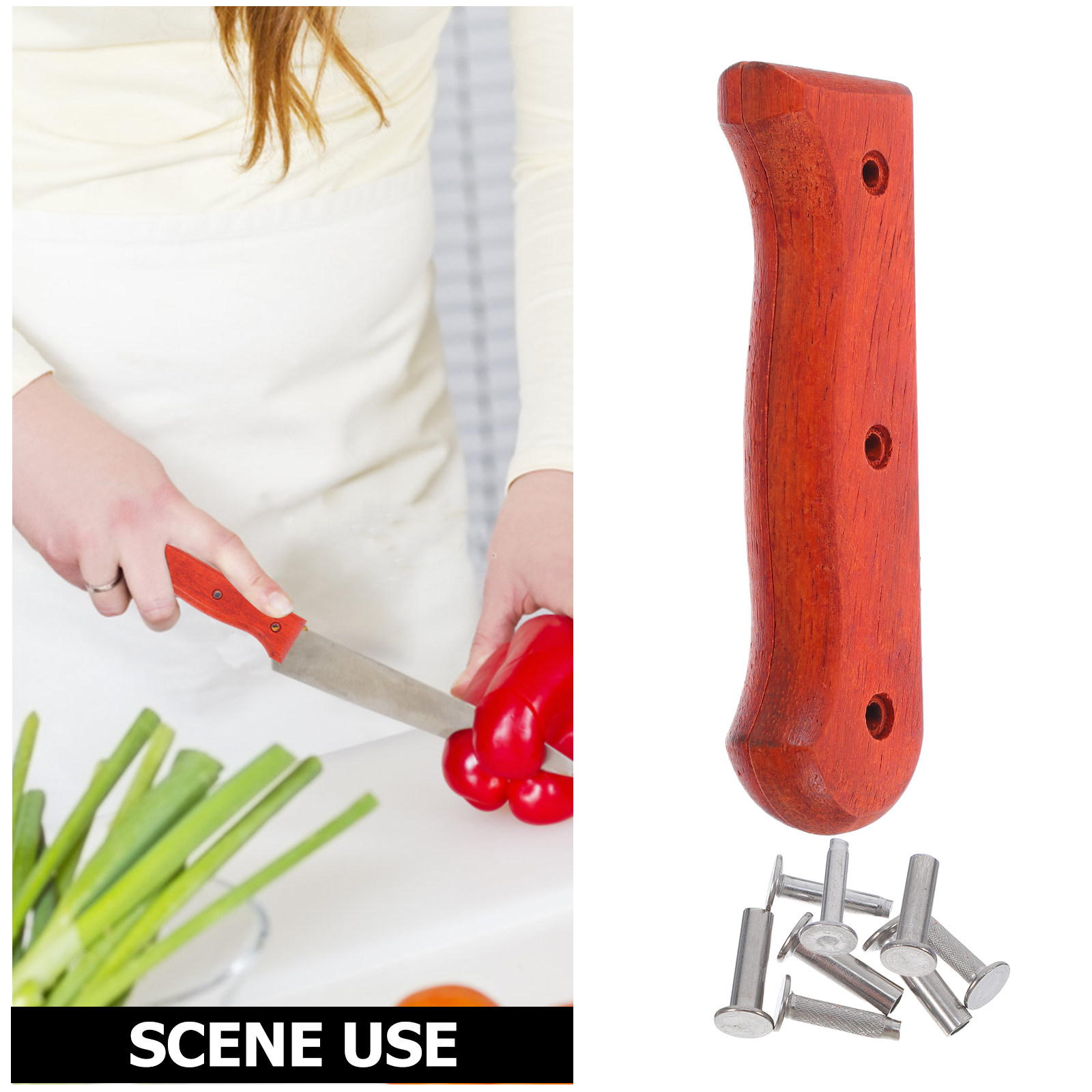 1Pair Red Pear Wood Knife Hand - Woodworking Kitchen Projects review and price