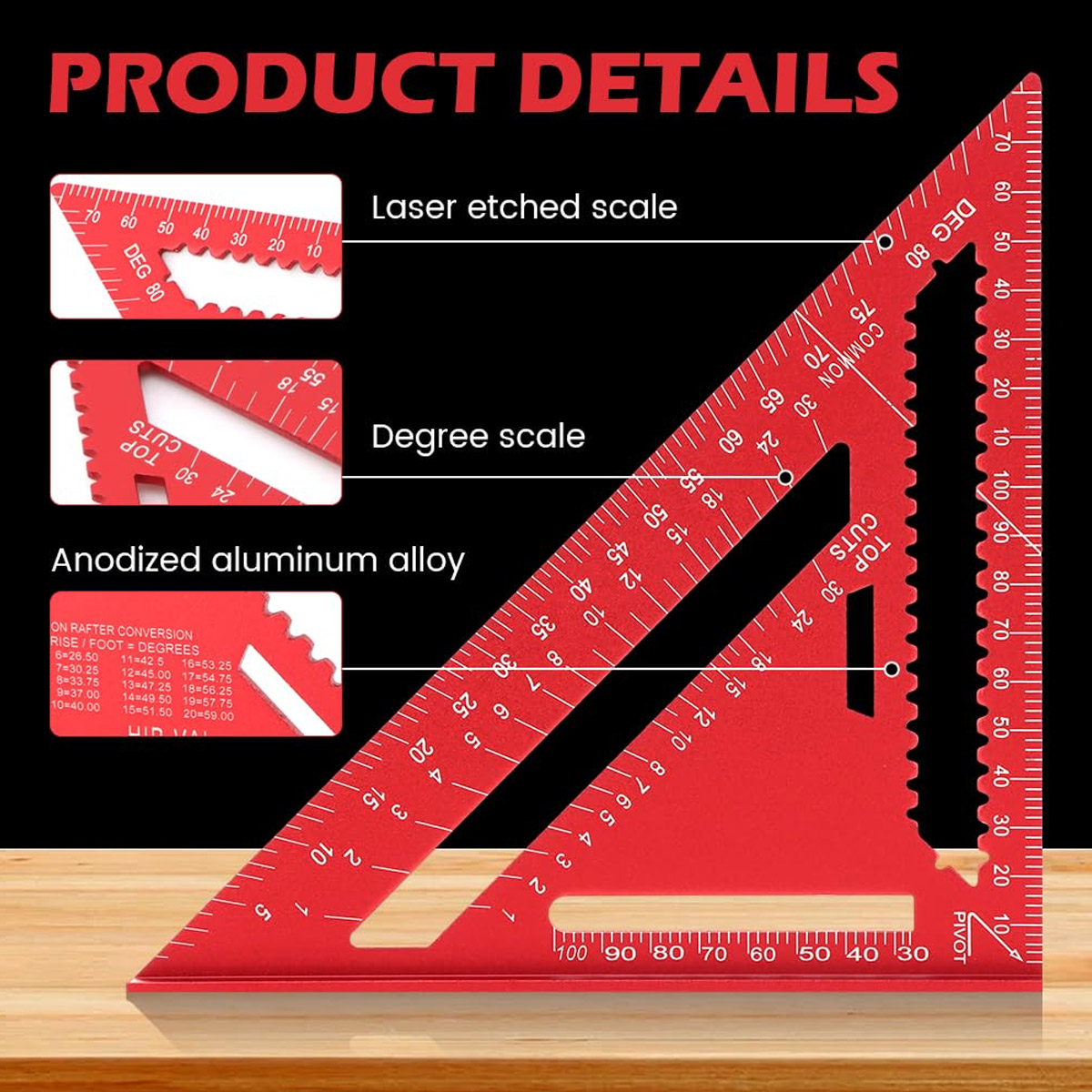 Aluminum Alloy Speed Square Hi - Woodworking Ruler review and price