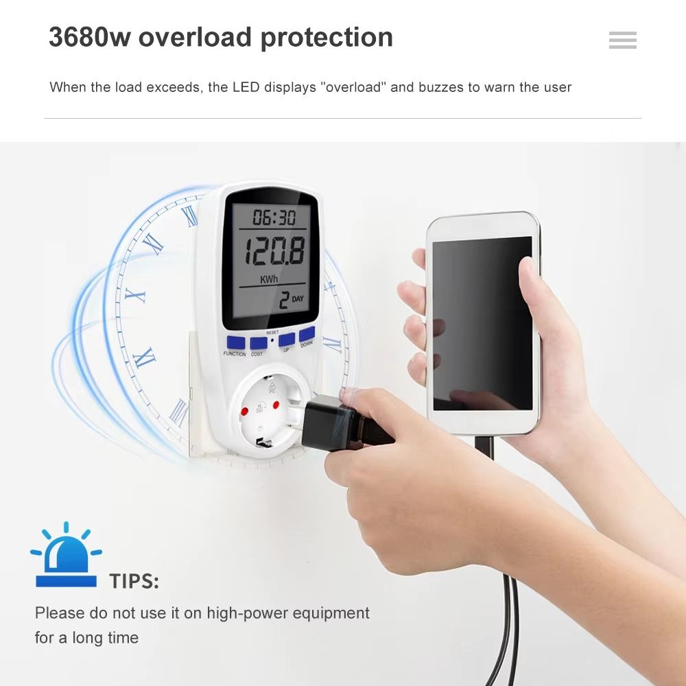 220V 110V Digital LCD Wattmete - Woodworking Uk review and price