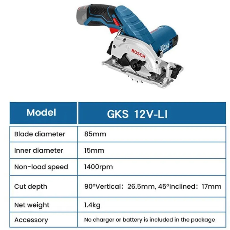 BOSCH GKS 12V-LI Electric Circ - Woodworking Saw review and price