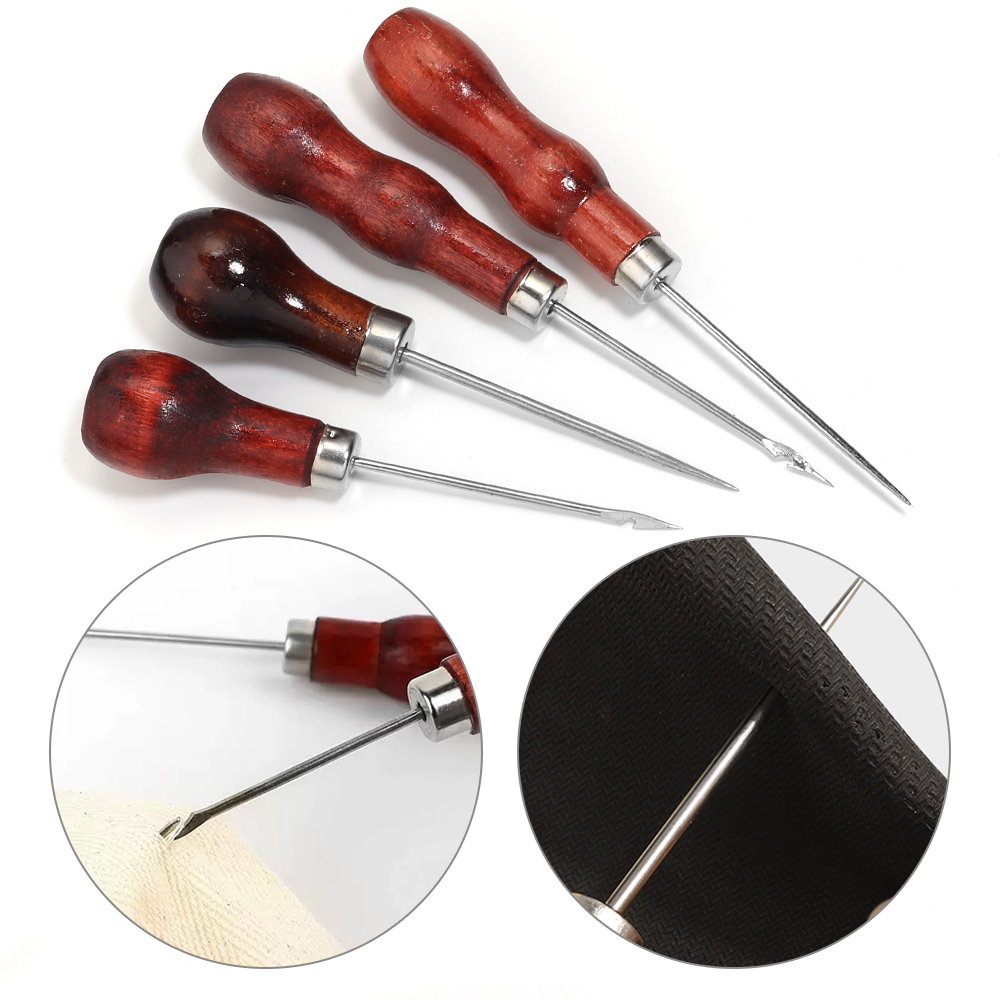Wooden Handle Awls DIY Leather - Woodworking Shoes review and price