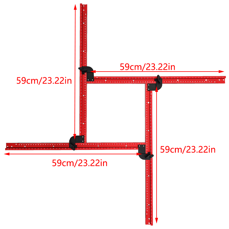 59cm Adjustable Square Router  - Woodworking Router Templates review and price