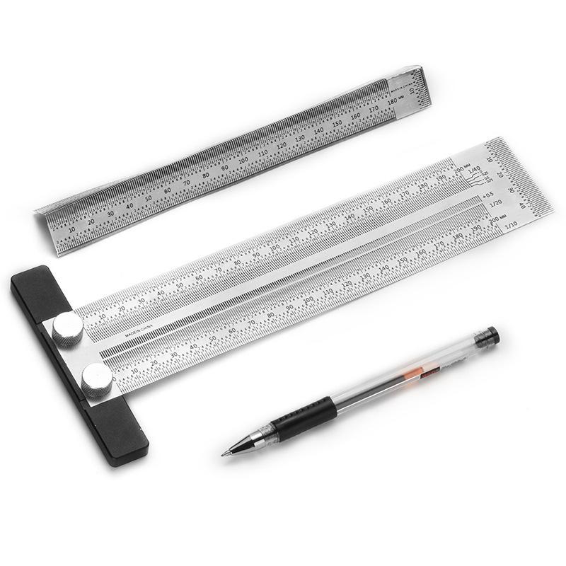 【HG】High Precision T Type Hole - Woodworking Ruler review and price