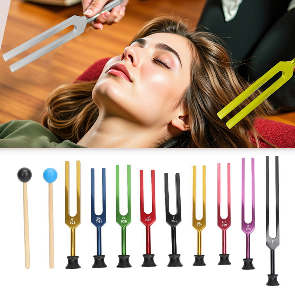 9PCS Unweighted Tuning Fork Se - Woodworking Therapy review and price