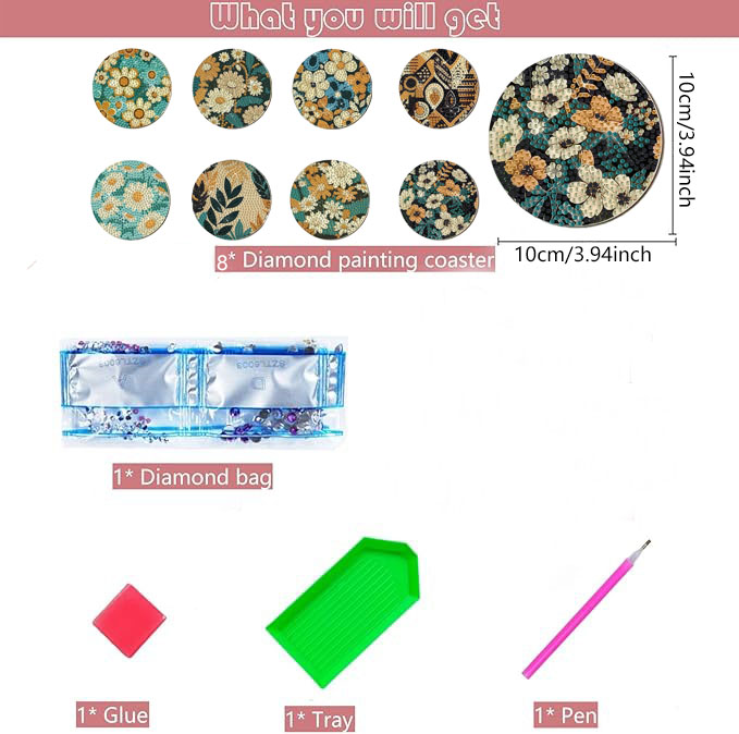 8 Pieces DIY Diamond Painting  - Woodworking Art review and price