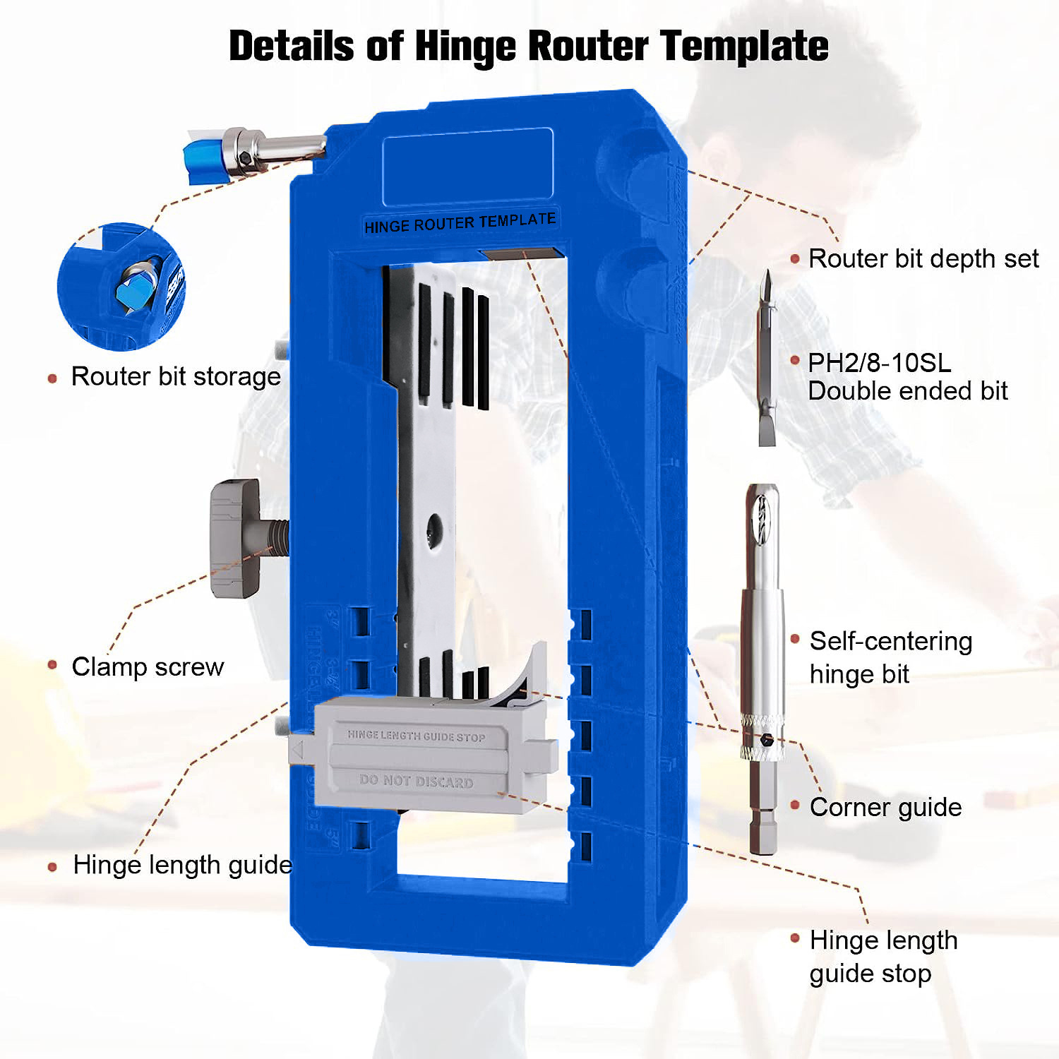 Door Hinge Jig Router Template - Woodworking Router Templates review and price